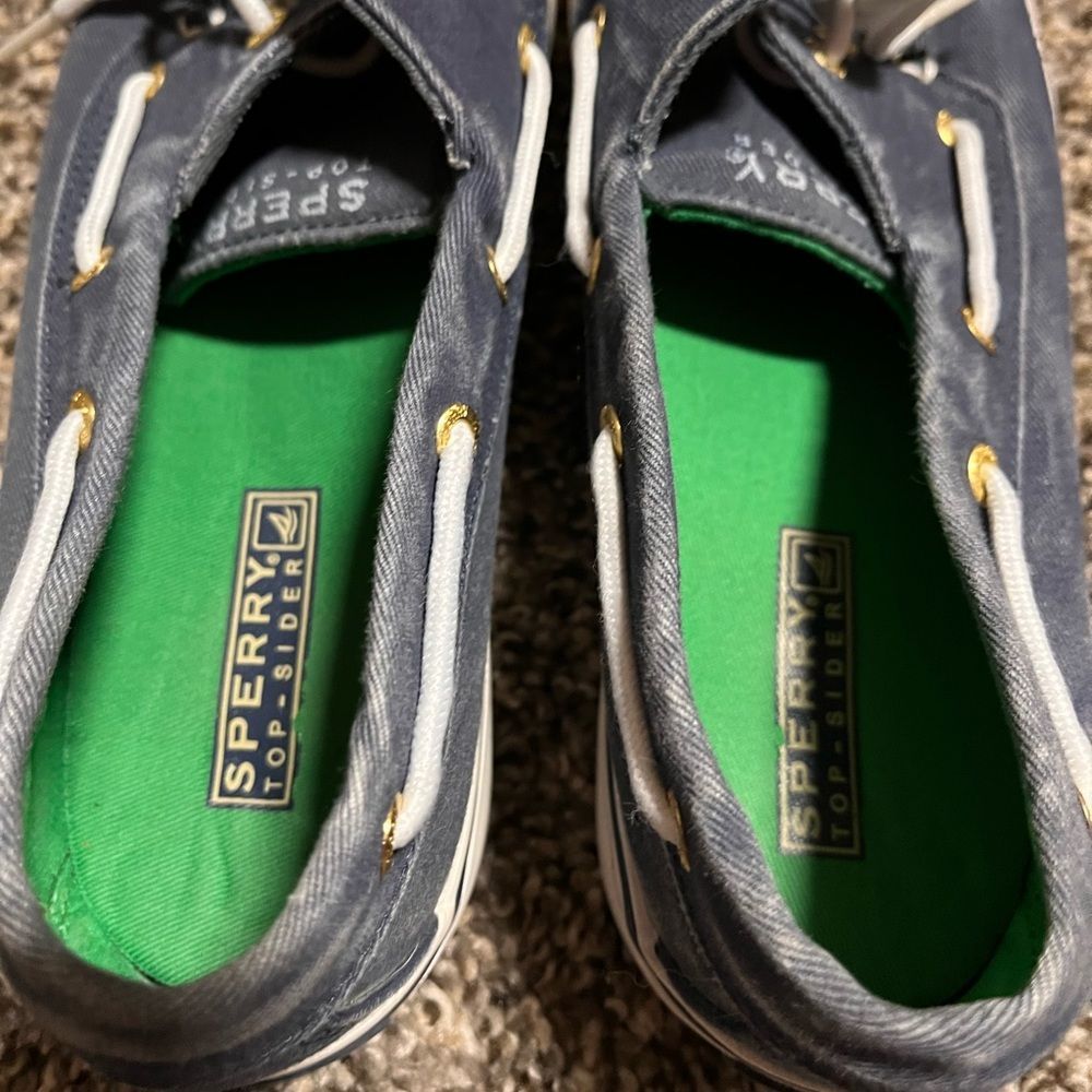 SPERRY Top-Sider Navy Distressed Size 9M Boat Shoes - Picture 2 of 7